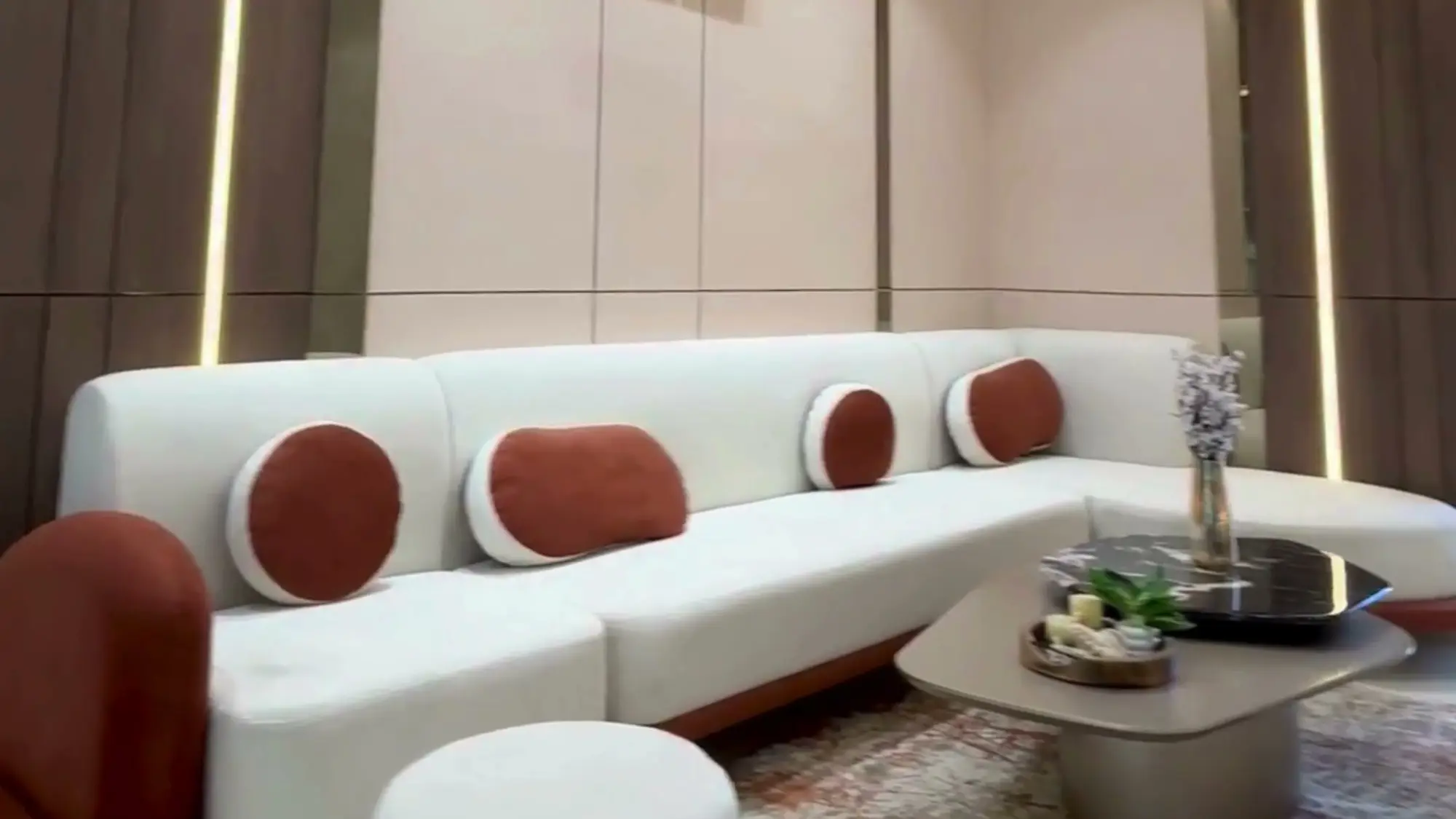 Living room in the Probha Oasis show flat